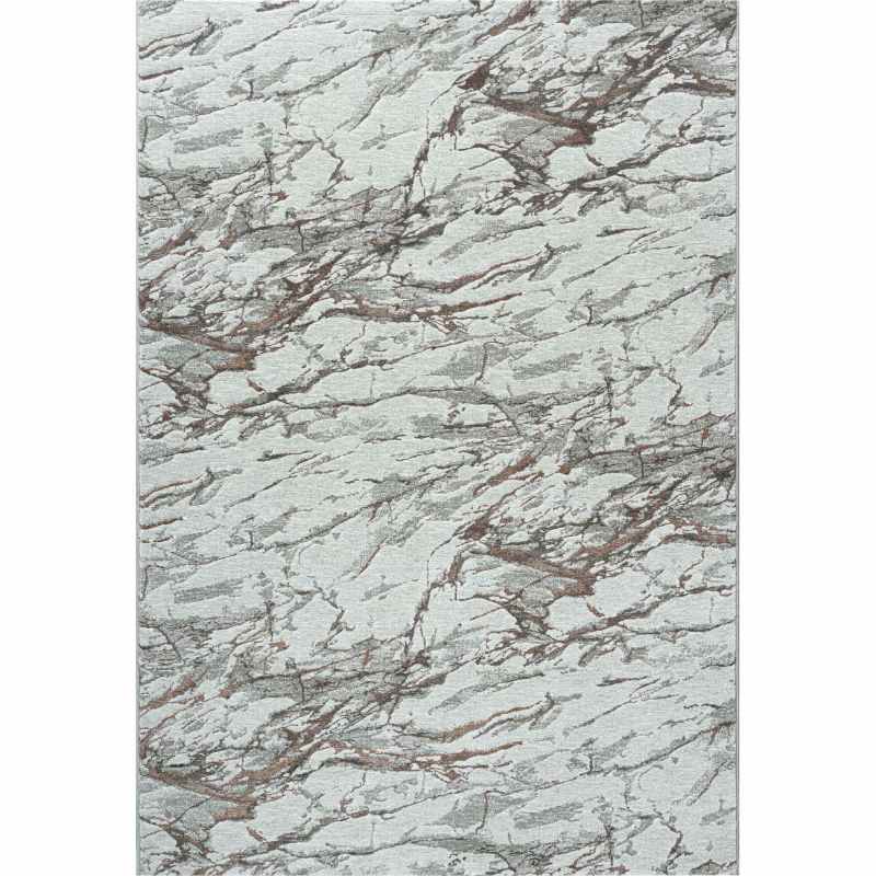 Quartz Modern Abstract Rugs 83001 6111 in Rust Orange
