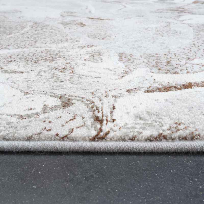 Quartz Modern Abstract Rugs 83016 6111 in Rust Orange