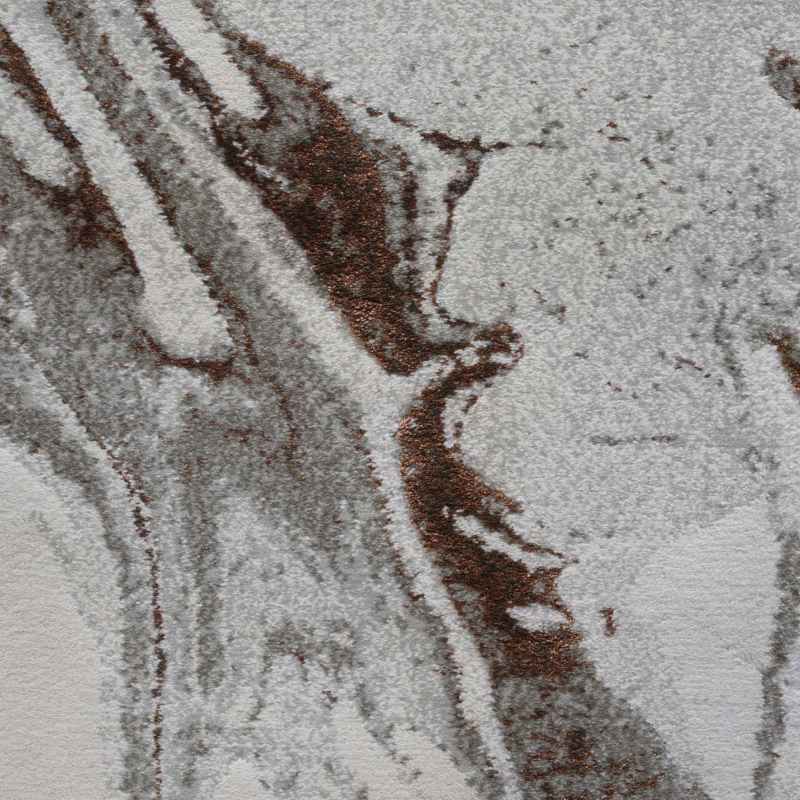 Quartz Modern Abstract Rugs 83016 6111 in Rust Orange