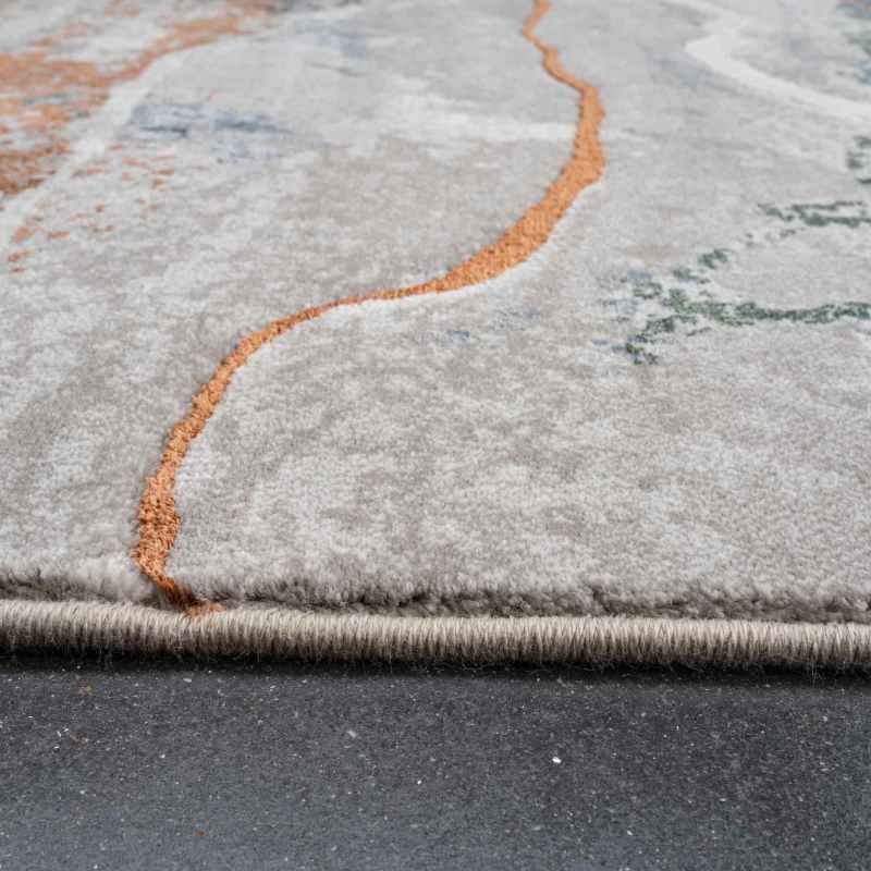 Quartz Modern Abstract Textured Rugs 83030 9262 in Grey Blue