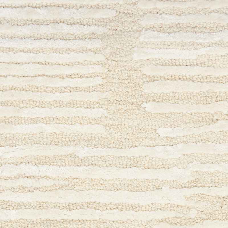 Calvin Klein Linear CK010 LNR01 Runner Rugs in Ivory White