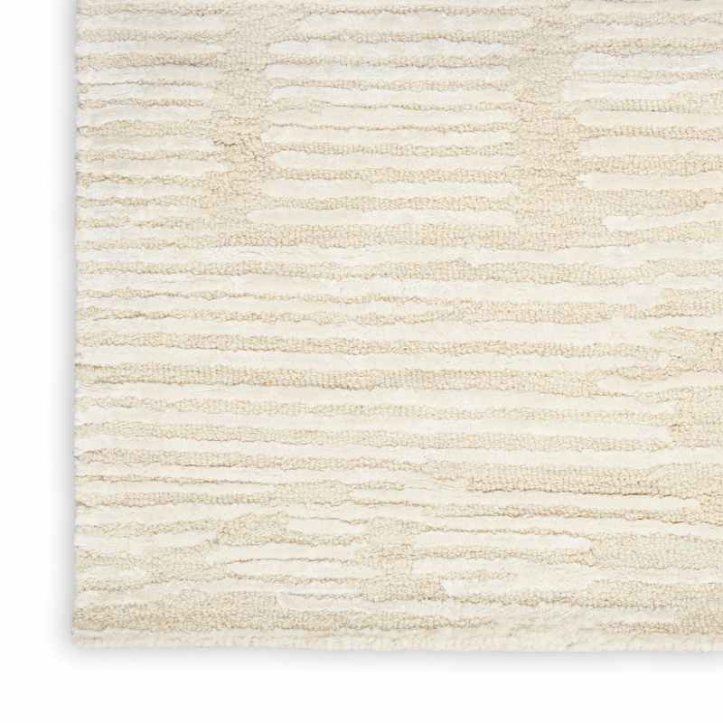 Calvin Klein Linear CK010 LNR01 Runner Rugs in Ivory White