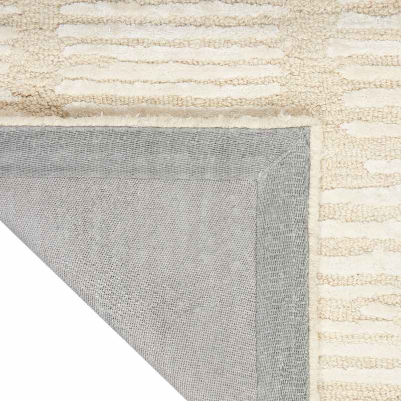 Calvin Klein Linear CK010 LNR01 Runner Rugs in Ivory White