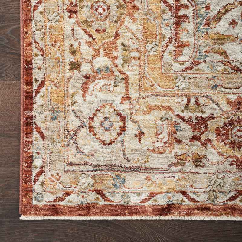 Sahar SHR02 Traditional Persian Runner Rugs by Nourison in Rust