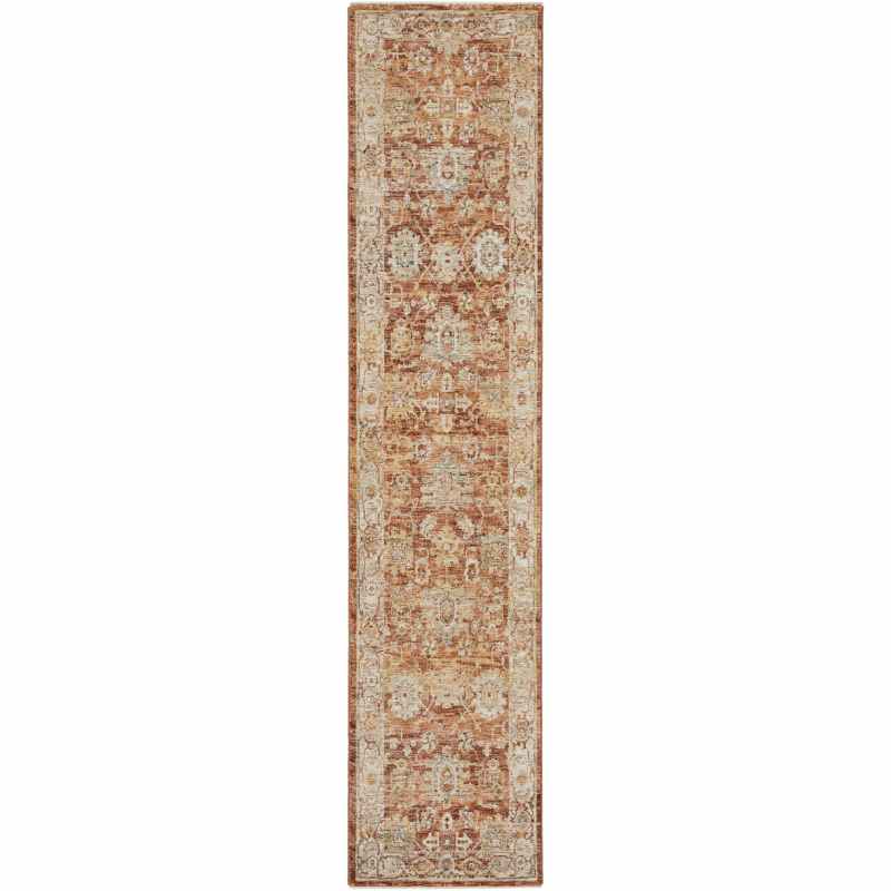 Sahar SHR02 Traditional Persian Runner Rugs by Nourison in Rust