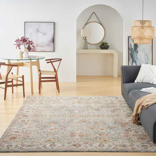 Sahar SHR03 Traditional Persian Rugs by Nourison in Blue
