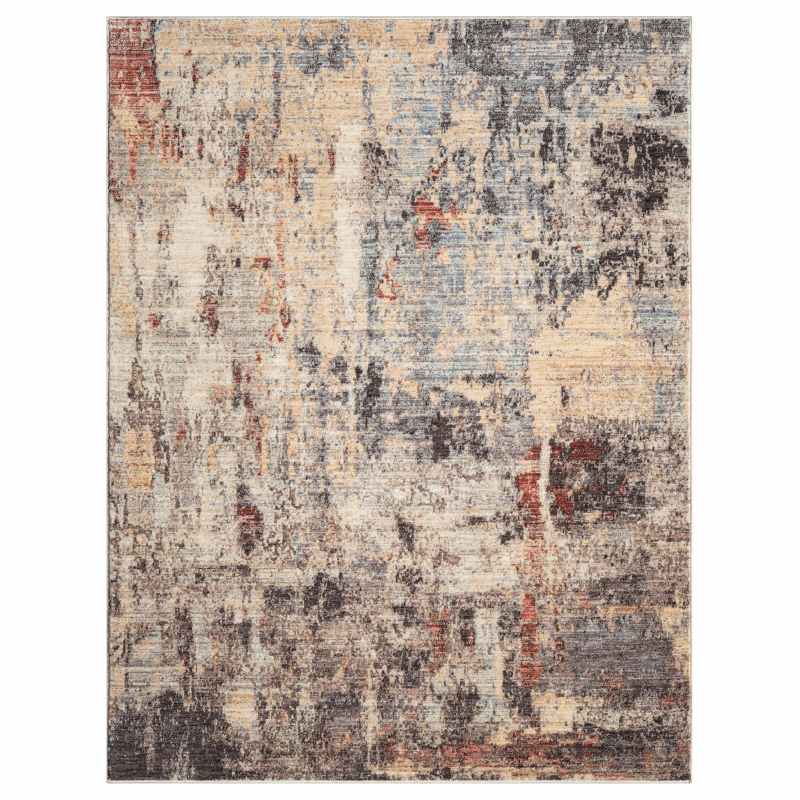 Alia 838GL Abstract Distressed Rugs in Anthra Rose Pink
