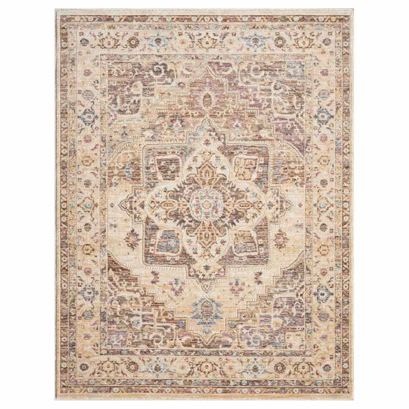 Alia 842G2 Traditional Medallion Rugs in Beige Grey