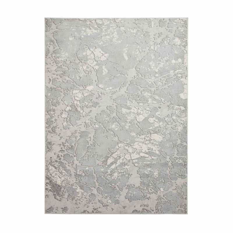 Apollo 2677 Modern Abstract Distressed Rugs in Grey Ivory White