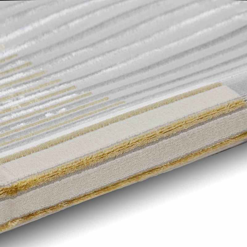 Apollo 2681 Modern Geometric Block Rugs in Grey Gold