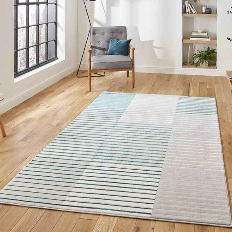 Apollo 2681 Modern Geometric Block Rugs in Grey Green
