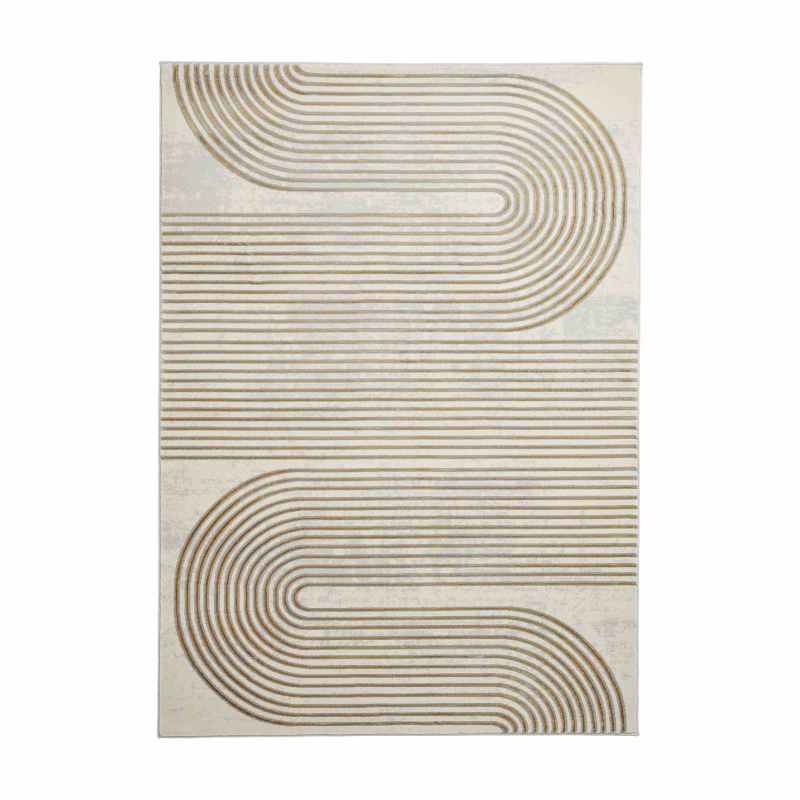 Apollo 2683 Modern Art Deco Geometric Rugs in Grey Gold