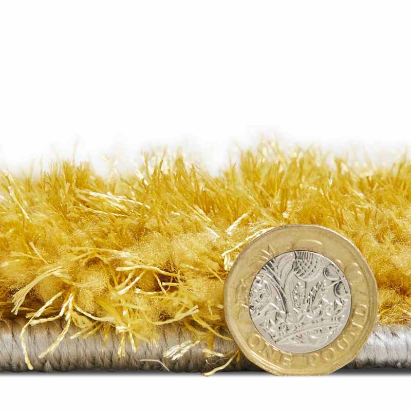 Olympia GR224 Modern Geometric Shaggy Rugs in Grey Yellow