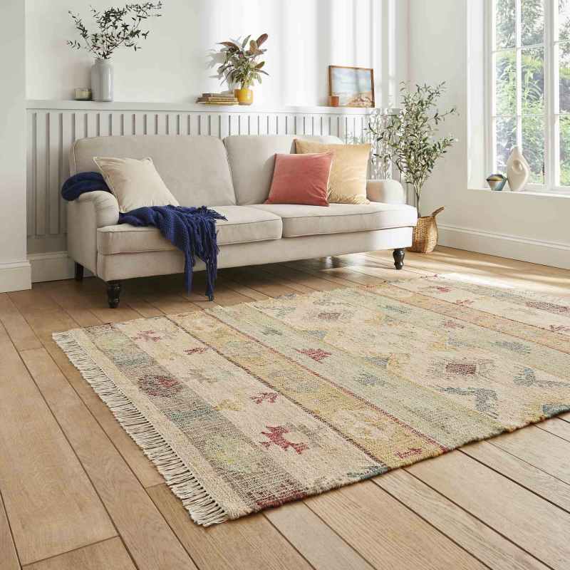 Bazaar 17457 Jute Aztec Rugs in Multi