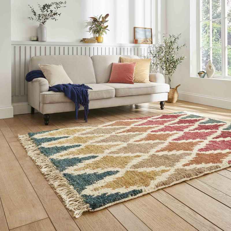Hemp 21470 Modern Geometric Rugs in Multi