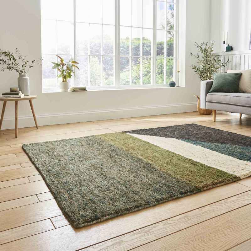 Hemp 23373 Modern Geometric Rugs in Multi
