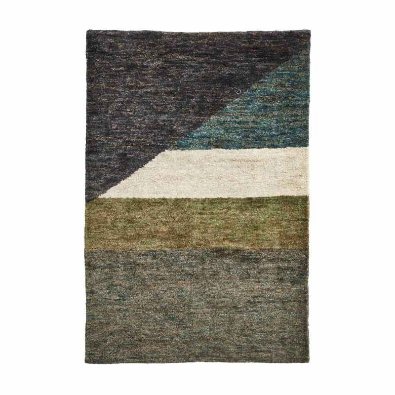 Hemp 23373 Modern Geometric Rugs in Multi