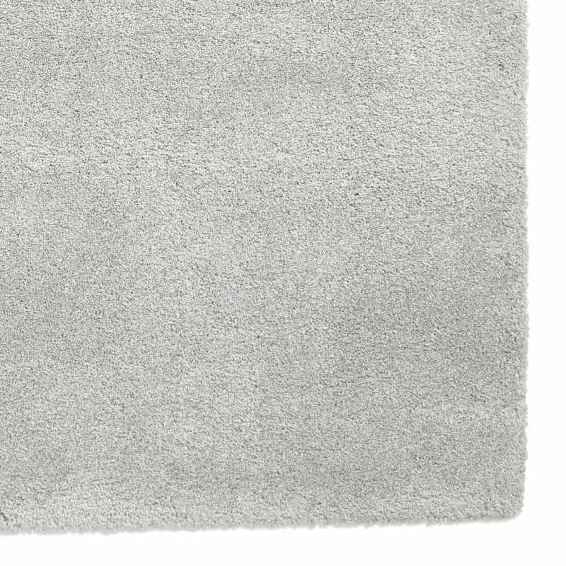 Deluxe Modern Plain Shaggy Rugs in Silver Grey
