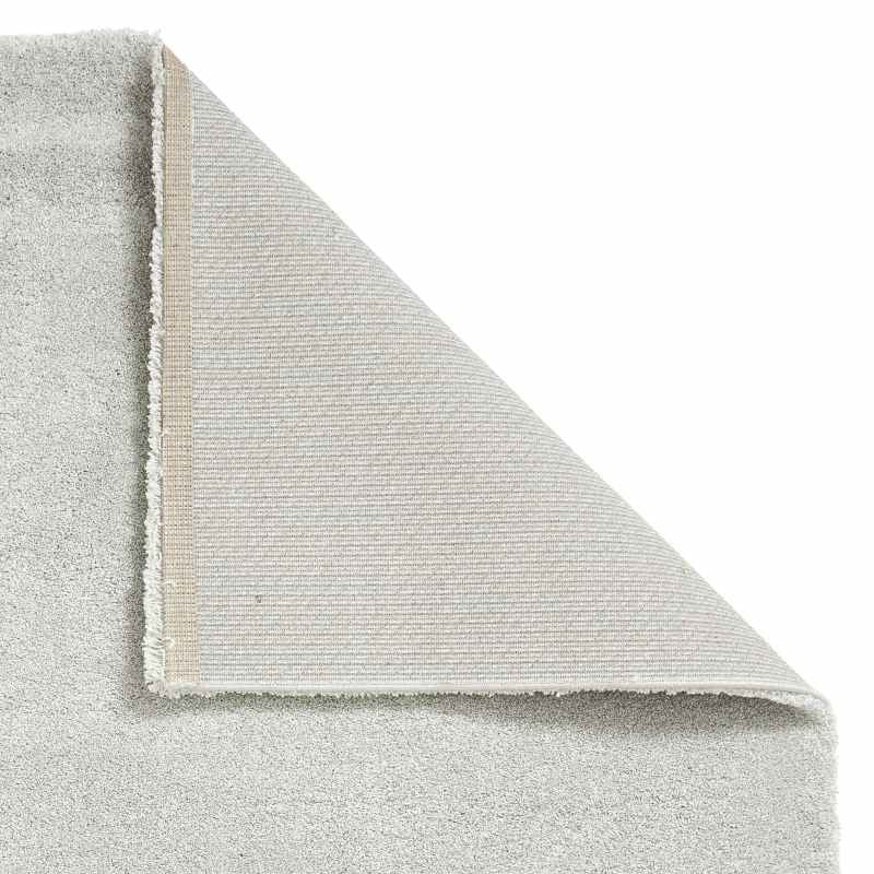 Deluxe Modern Plain Shaggy Rugs in Silver Grey