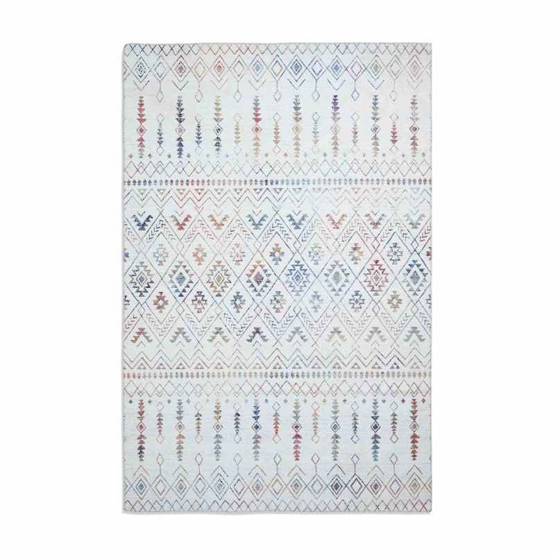 Rio K5308 Modern Distressed Aztec Rug in Multi