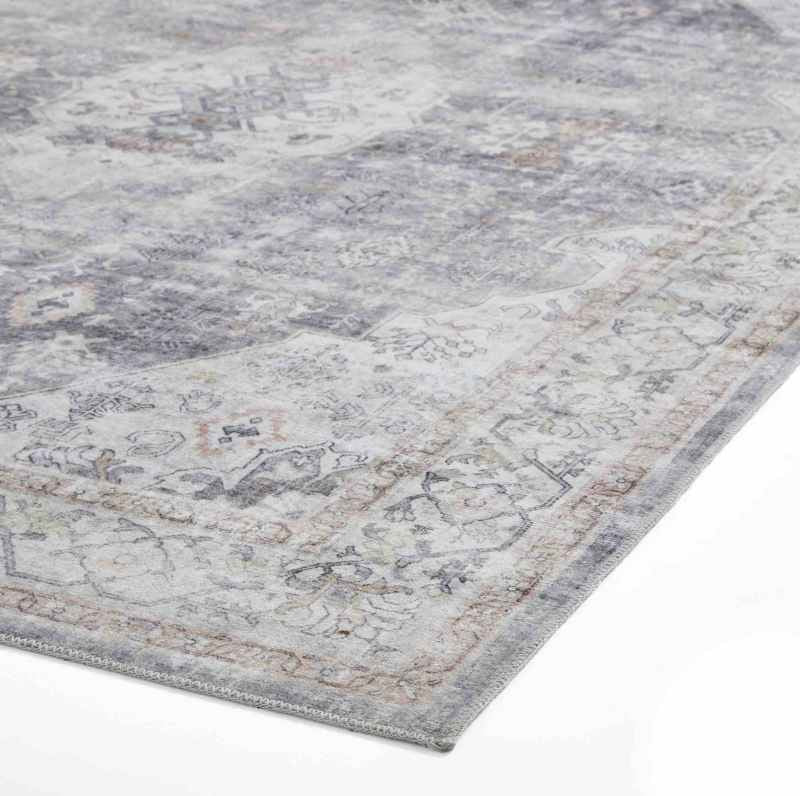 Tabriz H1156 Traditional Distressed Medallion Rugs in Grey