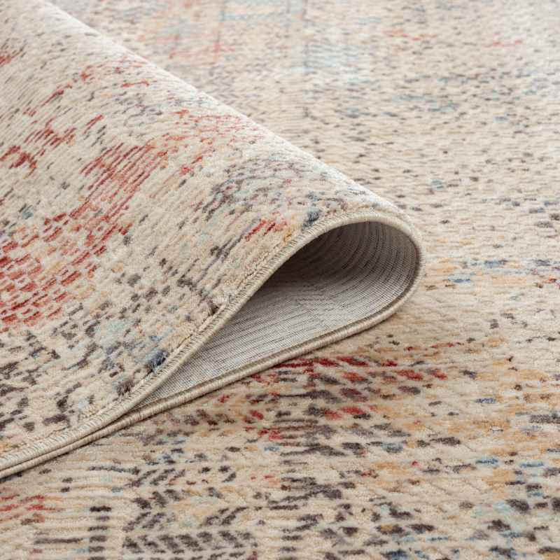 Alia 860GC Distressed Abstract Rugs in Beige Rose