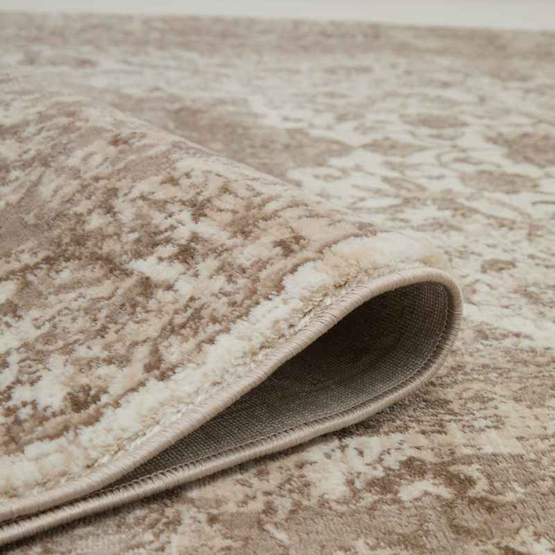 Vintage 865AC Traditional Border Medallion Rugs in Cream Light Beige