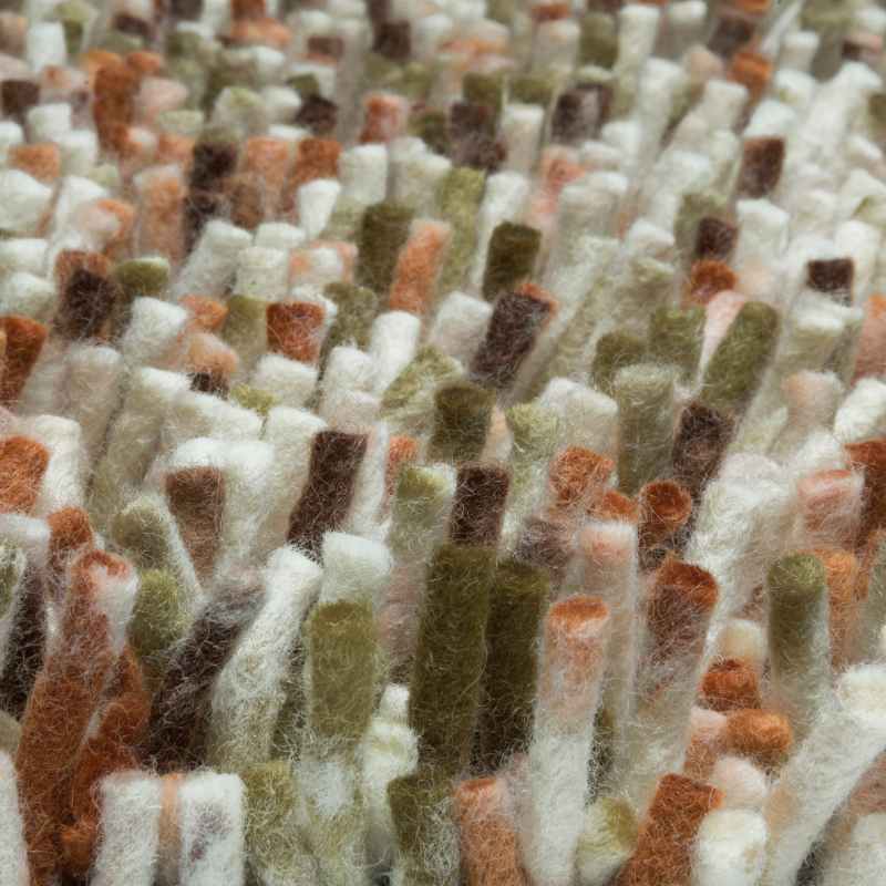 Rocks 70523 Asymmetric Shaggy Rugs by Brink and Campman in Pumpkin