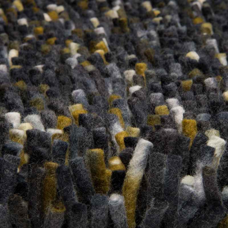 Rocks 70534 Asymmetric Shaggy Rugs by Brink and Campman in Carbon