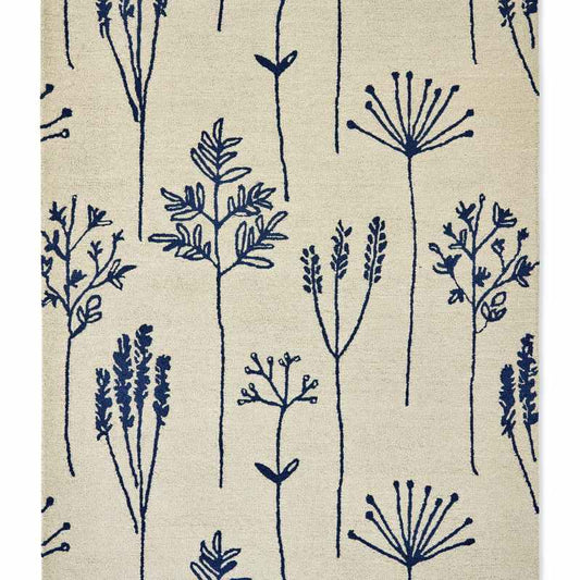 Stipa 126408 Wool Rugs by Scion in Denim Blue