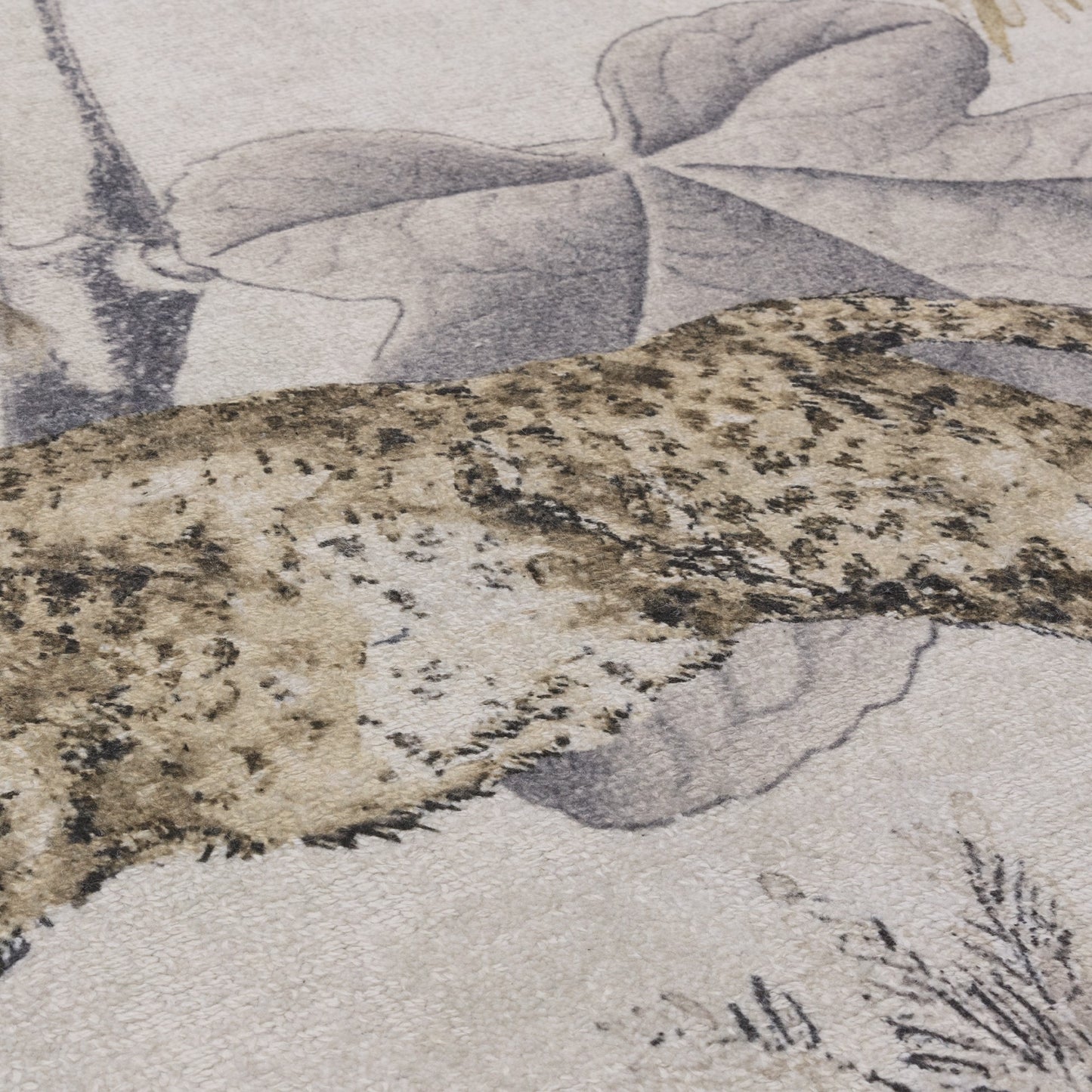 Botany Rug by Clarke & Clarke in Charcoal Chartreuse