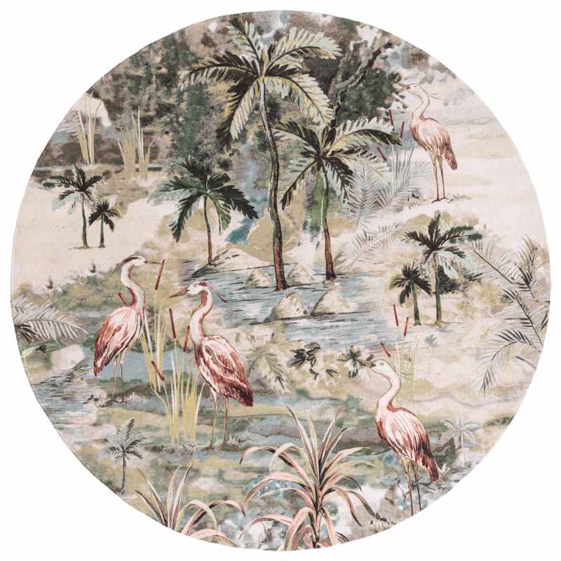 Habitat Circle Rug by Clarke & Clarke in Lagoon Blue