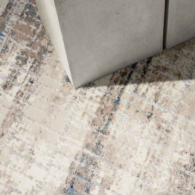 Calvin Klein Infinity Rugs CK022 IFN04 in Ivory Blue