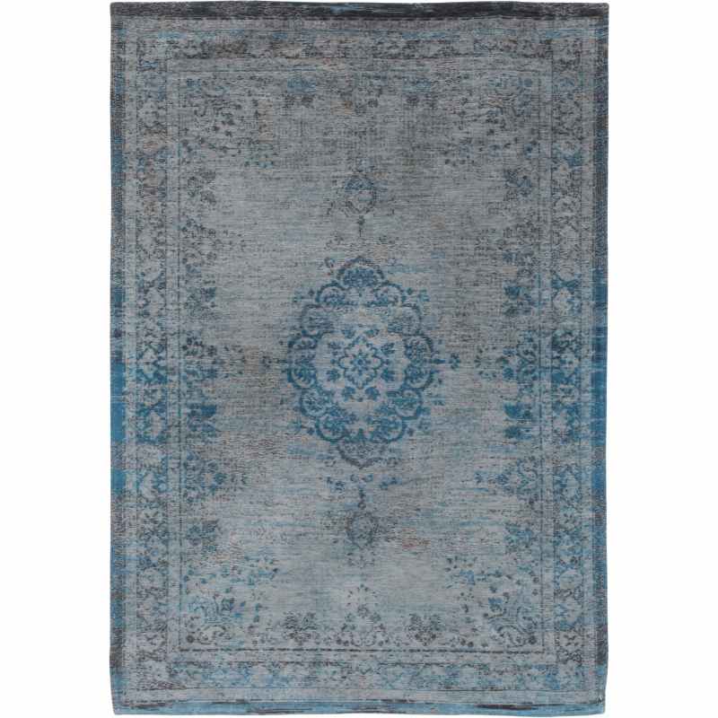 Louis De Poortere Traditional Fading World Medallion Designer Rugs 8255 Grey Turquoise