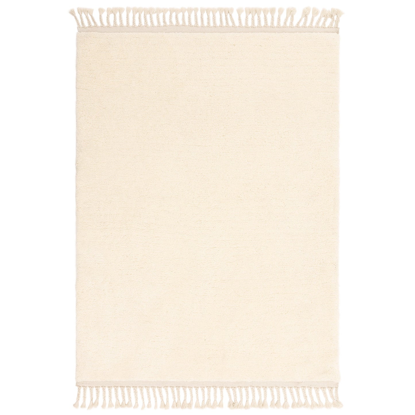 Fes FE04 Moroccan Berber Carved Boho Rugs in Cream White