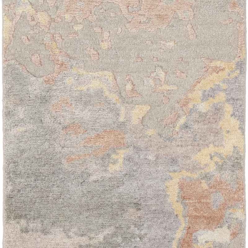 SHA20 Silk Shadows Runner Rugs by Nourison in Silver Grey
