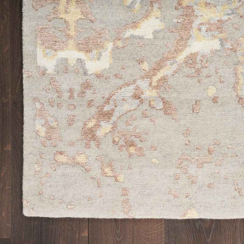 SHA20 Silk Shadows Runner Rugs by Nourison in Silver Grey