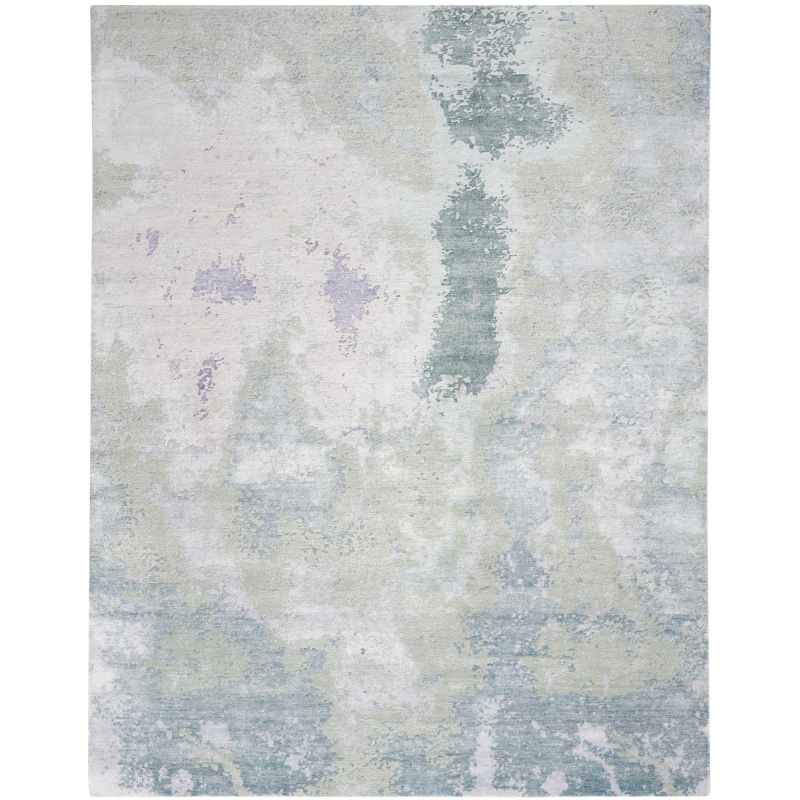 SHA22 Silk Shadows Abstract Rugs by Nourison in Blue Green