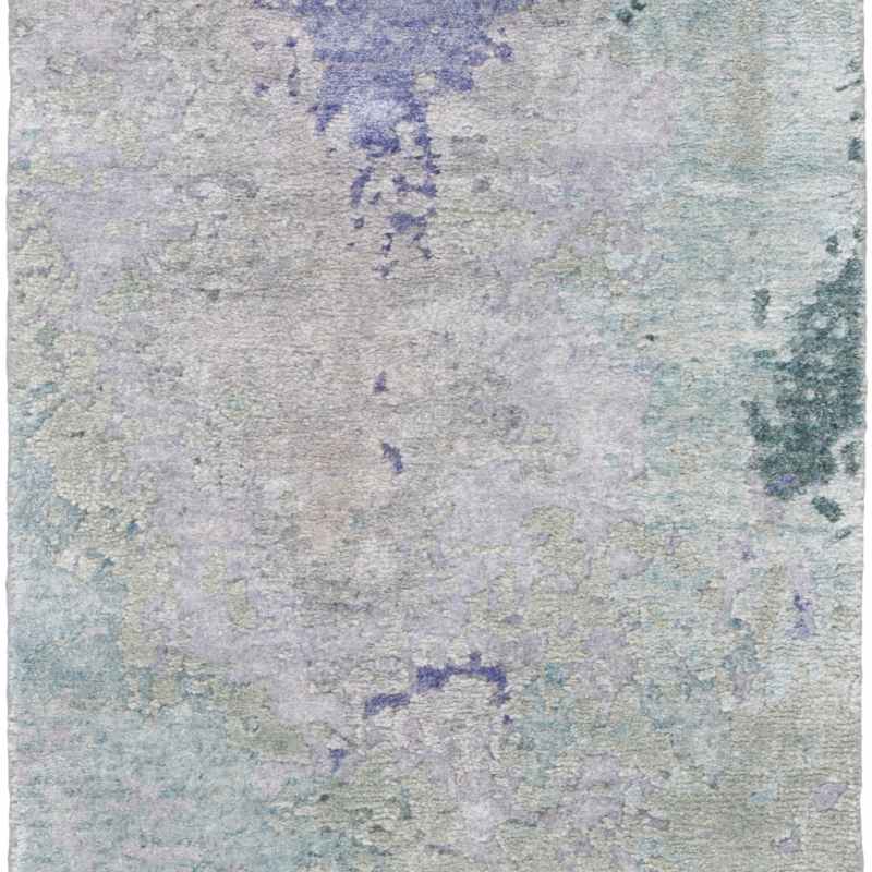 SHA22 Silk Shadows Runner Rugs by Nourison in Blue Green