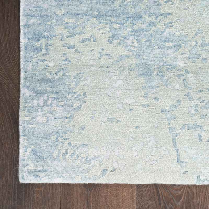 SHA22 Silk Shadows Runner Rugs by Nourison in Blue Green