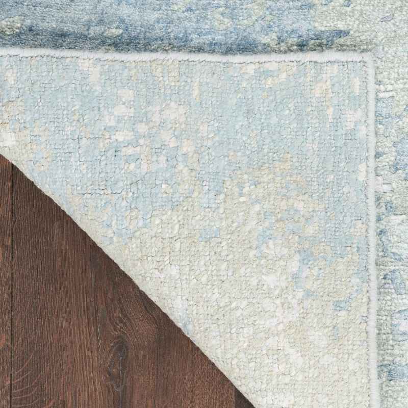 SHA22 Silk Shadows Runner Rugs by Nourison in Blue Green