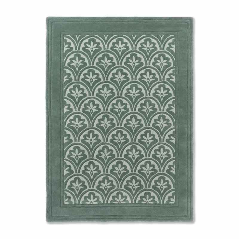 Catarina 080807 Wool Rug by Laura Ashley in Fern Green