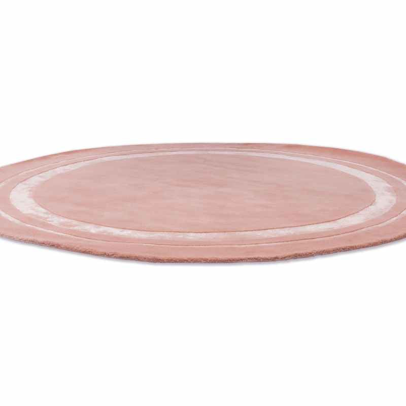 Redbrook 081802 Circle Rug by Laura Ashley in Blush Pink