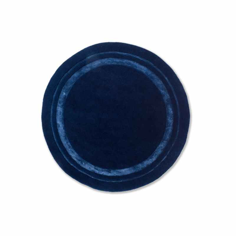 Redbrook 081808 Circle Rug by Laura Ashley in Midnight Blue