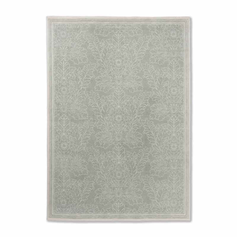 Silchester Damask 081107 Rug by Laura Ashley in Pale Sage Green