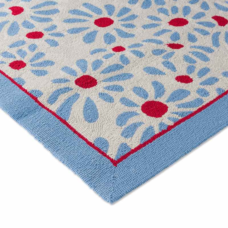 Thorncliff Daisy 480308 Indoor Outdoor Rug by Laura Ashley in Sky Blue