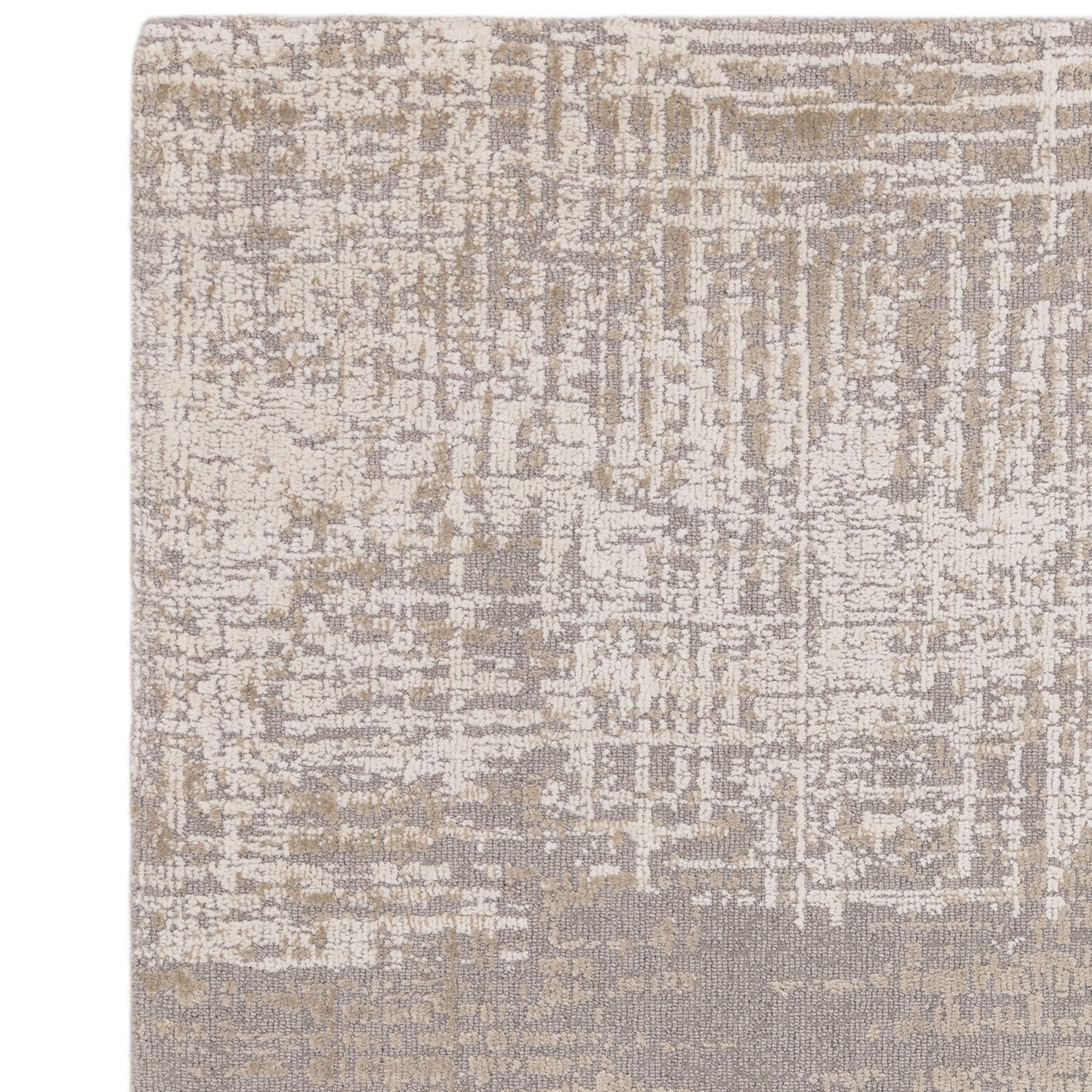 Torino Abstract Distressed Textured Wool Rugs in Natural