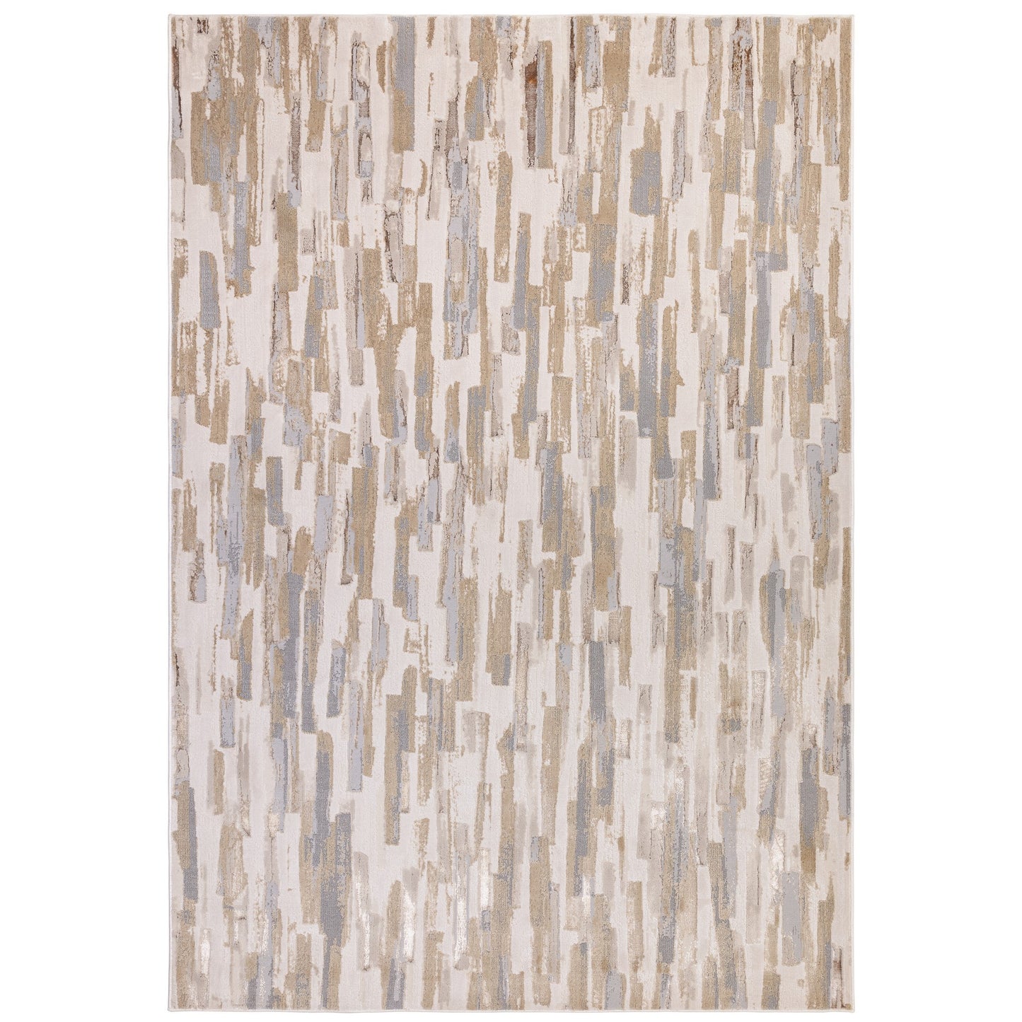 Aurora Impression AU25 Abstract Rugs in Yellow Gold