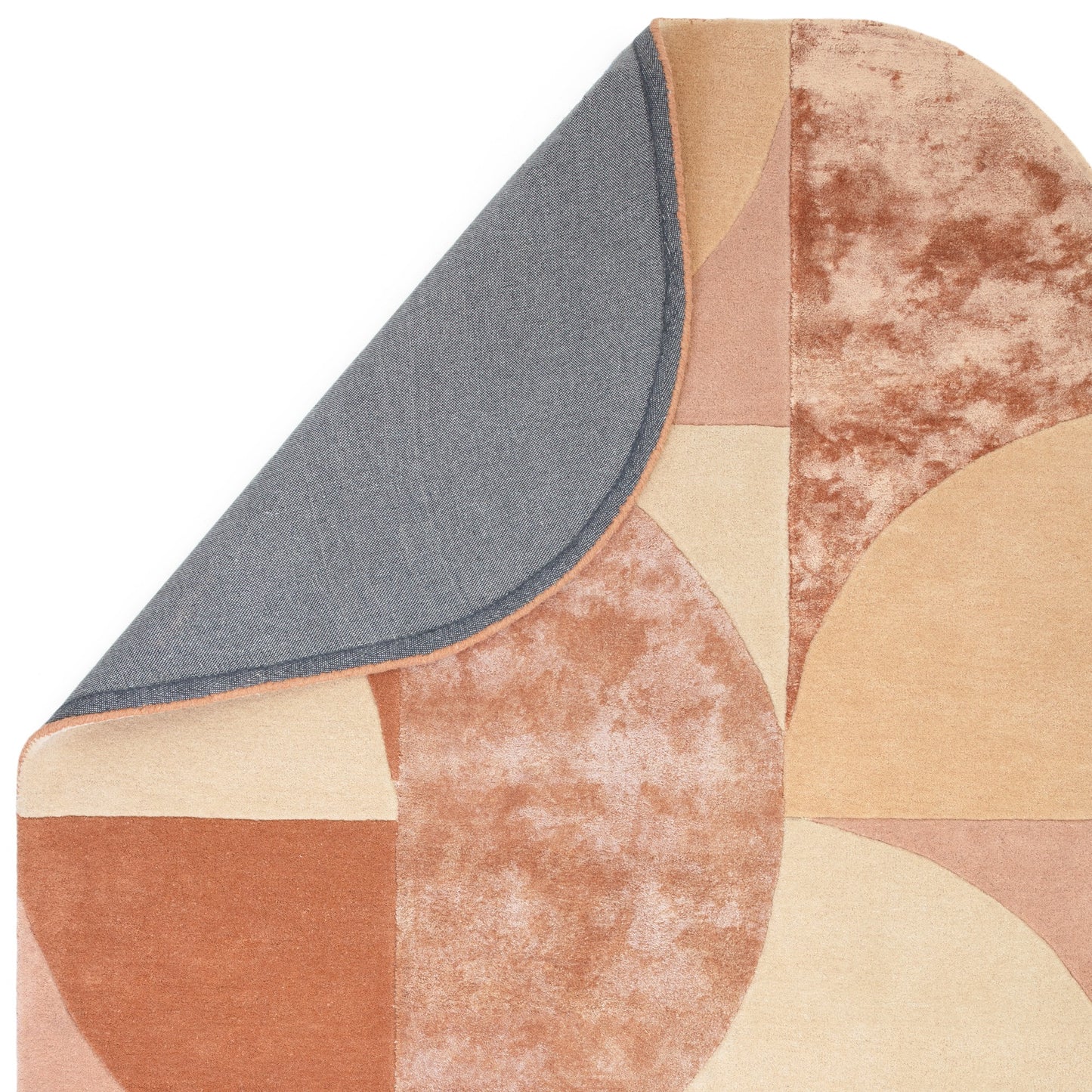 Matrix Oval Geometric Wool Rug in 78 Earth Brown