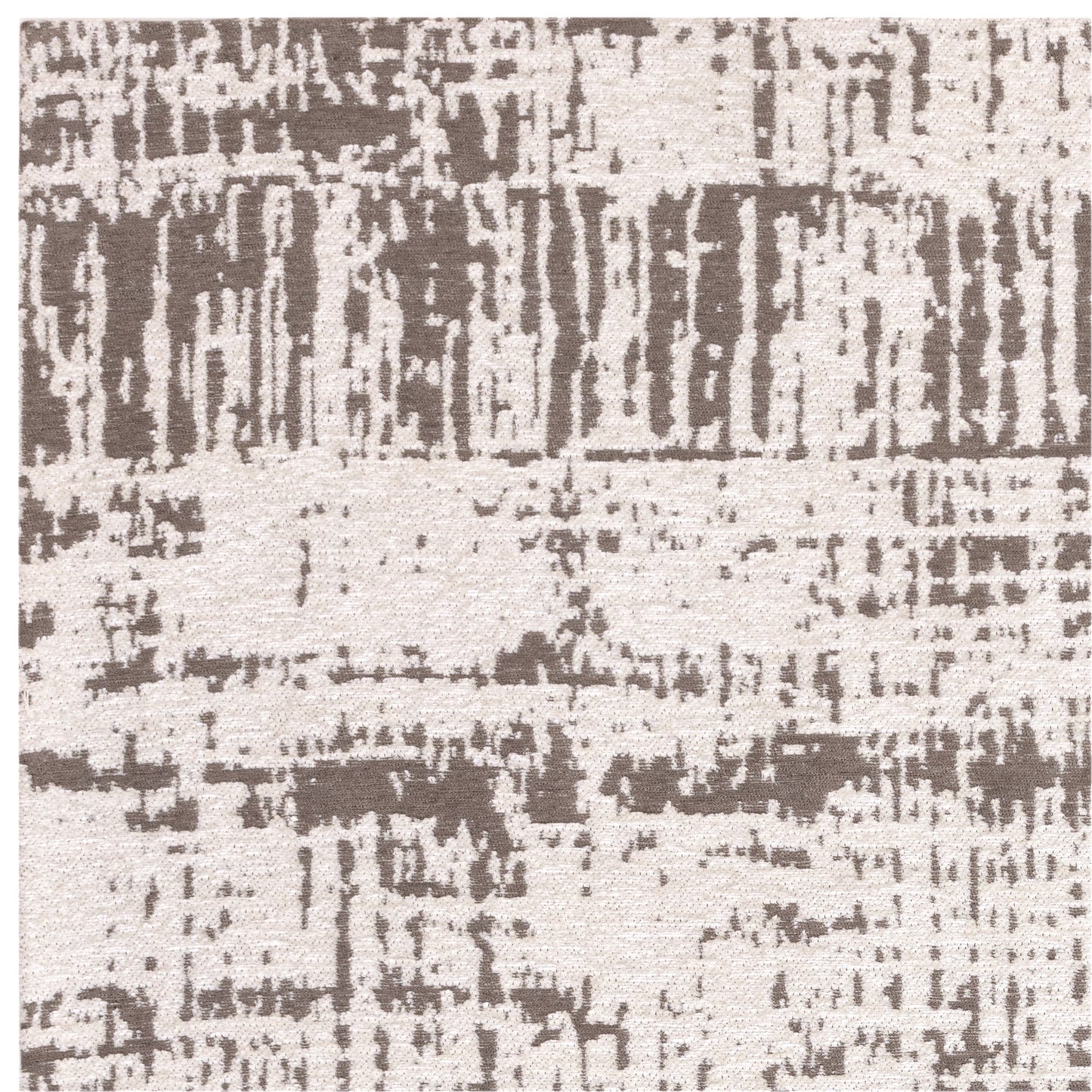 Beau Abstract Textured Flatweave Rug in White